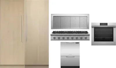 6 Piece Package Includes Refrigerator, Freezer, Cooktop, Wall Oven, Hood And Dishwasher
